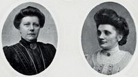 tv: Marie Olsen, bestyrerinde af Kaffekjøkkenet; th: Mathilde Aamold, Bestyrerinde af Bageriet