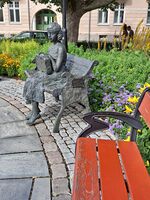 Statue av Cissi Klein på Museumsplass, Trondheim. Foto: Eva Rogneflåten (2021)