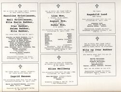 Dødsannonsene for sivile omkomne i Lillestrøm 29.04.1944.