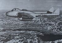 Engelske De Havilland Vampire var Norges første jetdrevne Jagerfly.