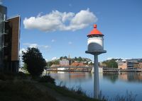 Motiv fra Tønsberg, med Slottsfjellet i bakgrunnen. Foto: Stig Rune Pedersen