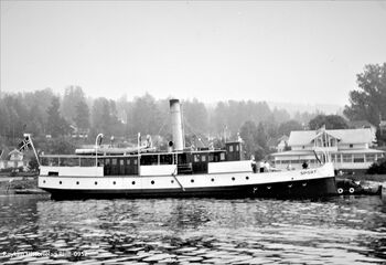 D/S Sport bygget 1900 for dampskipsselskapet A/S Sport. Den ble satt i trafikk på Vestfjorden - indre deler av "Askerlandet". Overtatt av Nye A/S Sport i 1903. Seilte på Vestfjorden i samarbeid med Dampskibsselskabet Asker, Røken og Hurum. Selskapene slått sammen i 1947, og D/S Sport ble i selskapet fram til konkursen i 1952. Hun ble solgt til Drammen kommune 1952.(Fotograf ukjent)