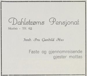 Dahlstrøms pensjonat, Vegviser for Lårdal og Mo herad, 195u.JPG