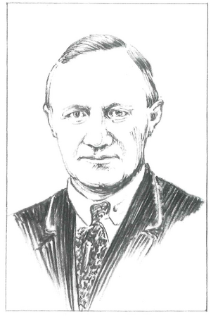Knut Dalastøl. Portrett tegnet av Viggo Fauske.
