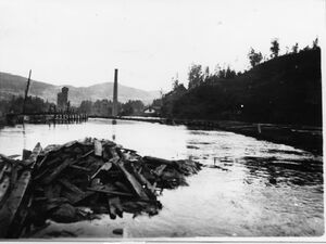 Dammen i Bingselva ovenfor Skotselv Cellulosefabrik (oeb-176687).jpg