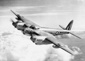 De Havilland DH 98 Mosquito, type fly Wyller førte da han forsvant. Foto: RAF (1944).