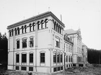 De vanføres hjem, Sophies Minde i Skådalen (1902), nyrenessanse Foto: Narve Skarpmoen/Nasjonalbiblioteket (1902).