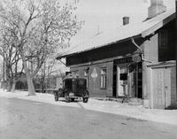 Kaféen i «Hus no.5 i Vestfossen» i mellomkrigstida.