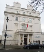 Den norske ambassaden i London ligger ved Belgrave Square. Foto: Stig Rune Pedersen