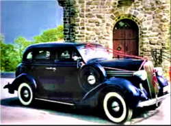 Dodge 1936 i bryllupskjøring.