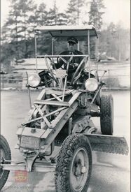 Drafn veghøvel, antakelig produsert i 1927. Foto: Norsk vegmuseum