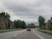 E18 i Lier (Lierbakkene), Buskerud. Foto: Stig Rune Pedersen