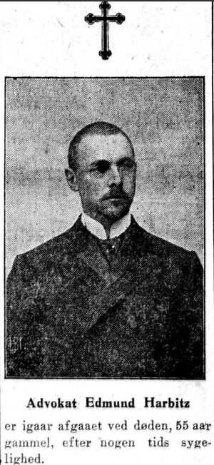 Edmund Harbitz nekrolog Aftenposten 1916.JPG