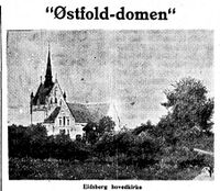 Faksimile, Aftenposten 10. desember 1924. Omtale av pågående vedlikeholdsarbeid ved Eidsberg kirke.