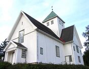 Motiv fra Eidsfoss kirke, innviet i 1904. Foto: Stig Rune Pedersen