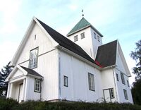Eidsfoss kirke i Hof i Vestfold, 1904. Foto: Stig Rune Pedersen