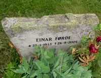 Statsråd og kringkastingssjef Einar Førde er gravlagt på Grefsen kirkegård. Foto: Stig Rune Pedersen