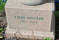 Motstandsmannen Einar Høigårds gravminne. Foto: Stig Rune Pedersen