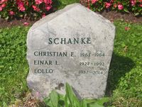 Revymannen Einar Schankes gravminne. Foto: Stig Rune Pedersen