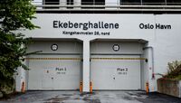 Kongshavnveien 26, innkjøringsportene, nord, til Ekeberghallene. Foto: Hans Kristian Riise/Oslo Havn