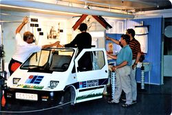 Elektroutstillingen med en tidlig elbilutgave.