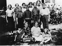 Elever ved skolen på slutten av 1930-tallet.