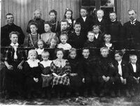 Elevene ved skolen i 1908