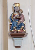 Madonnafiguren i Elverhøy kyrkje. Foto: Thomas Erik Andreassen (2026)
