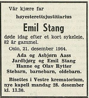 Emil Stang dødsannonse 1964.jpg