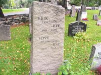 Erik Bye er gravlagt på Asker kirkegård. Foto: Stig Rune Pedersen