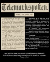 Fra Telemarksposten 1889 Foto: Pål Winther (collage)