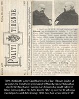 Fra Polititidende 1909 Foto: Pål Winther (collage)