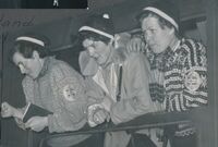 Alpinjenter med avreise fra Østbanen i forbindelse med De III internasjonale vinterleker for døve i Oberammergau i februar 1955. Foto: Gjengitt med tillatelse av Stein Erik Wroldsen