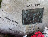 Brukseier Eyvind Lyche (1878-1955) er begravet i familiegrav på Tanum kirkegård. Foto: Stig Rune Pedersen