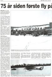 Første landing på Bardufoss 26. mars 1938.