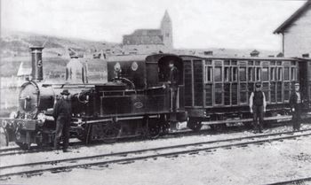 Første tog Røros 1876. Lok nr 5 Einar. JMF 5347.jpg