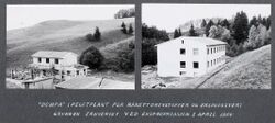 FFI Dompa 1950. Pilotanlegg for rakettdrivstoffer og eksplosiver. Grunnen ervervet 1950. Foto: FFI (1950).