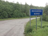 Starten (eller slutten) på Sukkerveien ved riksgrensen. Foto: Jan-Tore Egge (2016).