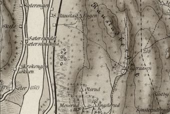 Fageråsen under Rustad Kongsvinger kart 1884.jpg