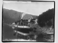 DS Gausta fra 1880 ved Fagerstrand hotel i Tinn.