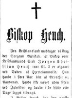 Faksimile fra Aftenposten 13. februar 1904: Utsnitt av nekrolog over Heuch. }}