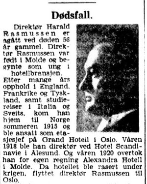 Faksimile Aftenposten 1946 nekrolog Harald Rasmussen.JPG