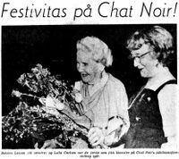 Faksimile fra Aftenposten 2. mars 1962: Chat Noir 50 år.