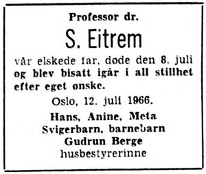 Faksimile Aftenposten 1966 dødsannonse Eitrem.JPG