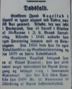 Faksimile Aftenposten 30 des 1909 Augestad.JPG