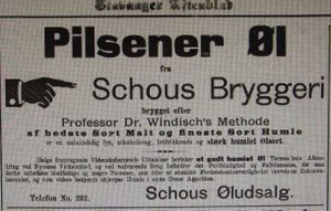 Faksimile Stavanger Aftenblad 1898 Schous bryggeri.JPG