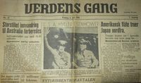 Faksimile, forsiden av VG 6. juli 1945, som var det 12. nummeret siden starten