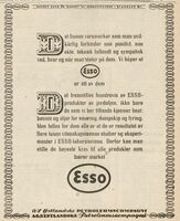 Faksimile fra Dagbladet 9. des. 1947; annonse for Esso.