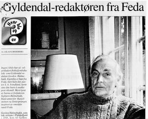 Faksimile avisen Agder 1999 Gordon Hølmebakk.jpg