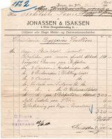 18. Faktura fra Jonassen og Isaksen Bergen 1910.jpg